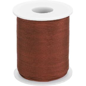 uxcell Braided Lift Shade Cord, 1mm 109 Yards Roman Shades Cord Braided Nylon Cord String Necklace Bracelet String Cord for Roman Blind Shade Rollers DIY Craft, Light Coffee