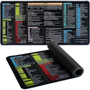 Waterproof Desk Mat - Excel Cheat Sheet Desk Pad, Contains Common Skills in Excel and Word Shortcuts, Large XL Gaming Mouse Pad, Office Keyboard Pad, Computer Mat with Excel Shortcuts (31.5x11.8in)