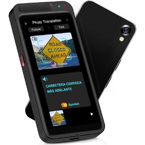 AI Language Translator Device - ChatGPT Translator No WiFi Needed, Support 139 Languages, Voice, Text, Photo Translation, Real Time Translator for Travel Business Learning