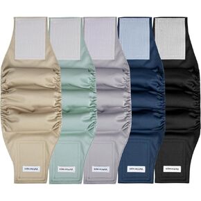 5 Pack Dog Diapers Male Reusable Belly Bands Washable for Small Male Dogs, High Absorbency for Puppy & Doggy, Size S