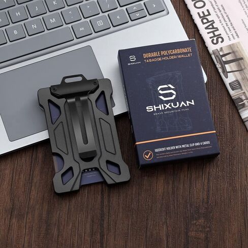 ID Badge Holder with Retractable Clip, Credit Card Holder, Keychain Wallet, Name Badge Holders, Business Card Holder, and Money Clip for Men (Heavy Reel Retractable & Badge Holder) in Saudi Arabia