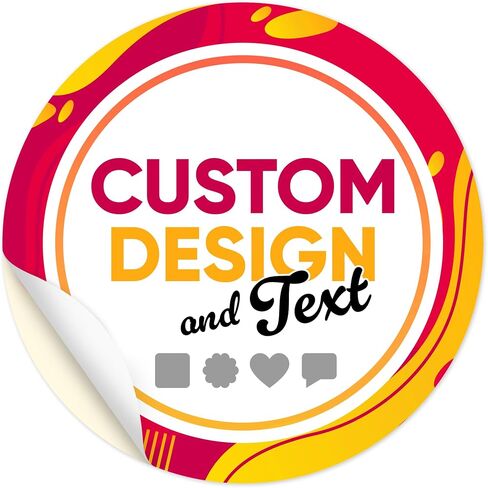 Custom Stickers, Customized Business Logo Vinyl Labels, 20 to 1000 Stickers Pack, Personalized Product Labels in 13 Shapes, UV Protected, Waterproof, 3 Inches, in Saudi Arabia