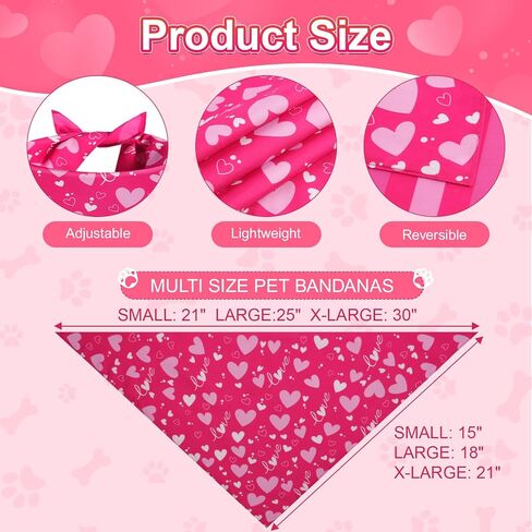 عيد الحب الكلب Bandana St Patricks Day و Easter Dog Bandana كبير 3pcs ، وشاح ملون للصبي والفتاة ، المثلث عكس المرايل. in Kuwait