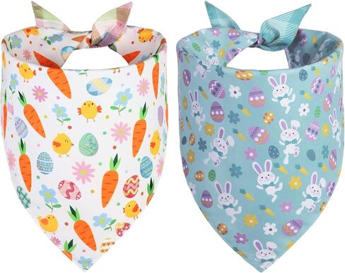 عيد الحب الكلب Bandana St Patricks Day و Easter Dog Bandana كبير 3pcs ، وشاح ملون للصبي والفتاة ، المثلث عكس المرايل. in Kuwait