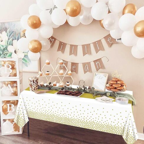4Pcs Sage Green Tablecloths - 86.6"x51.2" Rectangular Green Dot Table Covers for Home Gender Neutral Birthday Party Sage Green Baby Shower Decorations in Kuwait