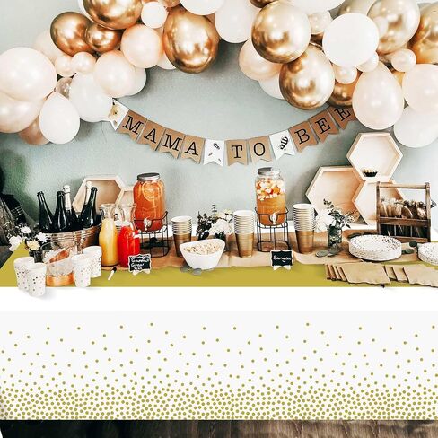 4Pcs Sage Green Tablecloths - 86.6"x51.2" Rectangular Green Dot Table Covers for Home Gender Neutral Birthday Party Sage Green Baby Shower Decorations in Kuwait