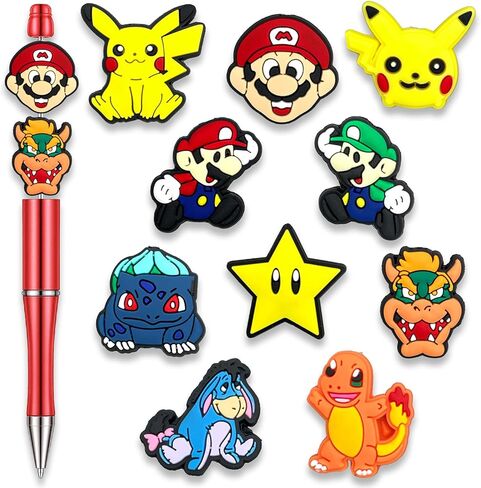 غاريتورا حيوانات لطيفة الكلب حبات البؤرة للأقلام ، والخرز البؤري السيليكون الكرتون لصنع مجوهرات مفاتيح حبة DIY (لطيف) in Kuwait