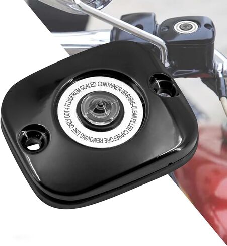 HDBUBALUS Chrome Front Brake Master Cylinder Cover Fit for Harley Touring 05-07 Dyna 06-17 in Saudi Arabia