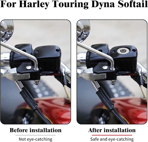 HDBUBALUS Chrome Front Brake Master Cylinder Cover Fit for Harley Touring 05-07 Dyna 06-17 in Saudi Arabia