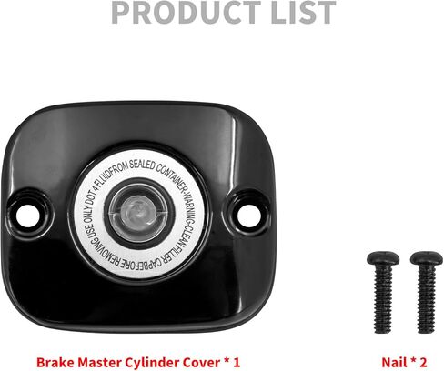 HDBUBALUS Chrome Front Brake Master Cylinder Cover Fit for Harley Touring 05-07 Dyna 06-17 in Saudi Arabia