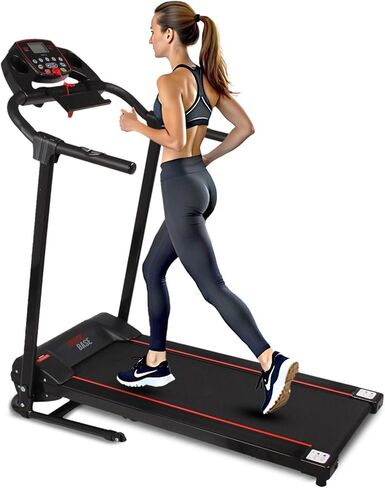 SereneLife Folding Treadmill - Foldable Home Fitness Equipment with LCD for Walking & Running - Cardio Exercise Machine - 12 Preset or Adjustable Programs - Bluetooth Connectivity in Kuwait