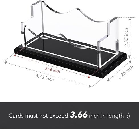 Partspower 2 حزم حامل بطاقة أعمال أكريليك للمكتب ، عرض بطاقة اسم الأعمال الأفقية واضحة ، قاعدة أكريليك سوداء صلبة ، منظمي بطاقات عمل سطح المكتب (الفتحة 1) in Kuwait