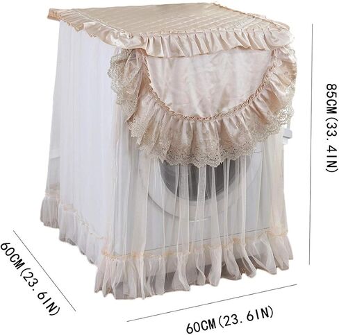 Appliance Dust Cover Washer Cover，Three Sides Wrapping Multi-Purpose Lace Machine Top Cover，Roller Washing Machine Dust Proof Cover Washer Protection Furniture Dust Cover for Home Appliances(A) in Saudi Arabia