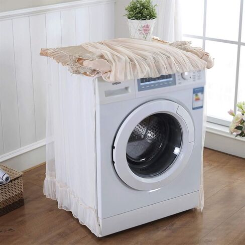 Appliance Dust Cover Washer Cover，Three Sides Wrapping Multi-Purpose Lace Machine Top Cover，Roller Washing Machine Dust Proof Cover Washer Protection Furniture Dust Cover for Home Appliances(A) in Saudi Arabia