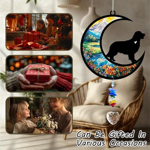 Suncatcher الألمانية Shepherd ، هدية مخصصة لخسارة الحيوانات الأليفة مع الاسم والتاريخ ، مصاصة الشمس الكريستال على شكل قلب ، صانع قوس قزح ، صانع قوس قزح. in Kuwait
