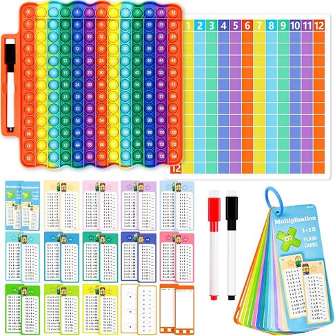 Multiplication Flash Cards + Fingertip Bubbles Toy, Interesting Multiplication Math Combination, Math Games for Children Aged 3 + in Saudi Arabia