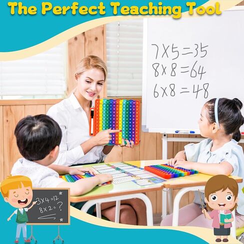 Multiplication Flash Cards + Fingertip Bubbles Toy, Interesting Multiplication Math Combination, Math Games for Children Aged 3 + in Saudi Arabia