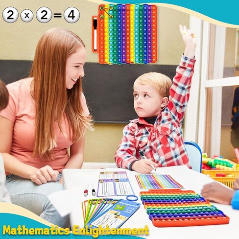 Multiplication Flash Cards + Fingertip Bubbles Toy, Interesting Multiplication Math Combination, Math Games for Children Aged 3 + in Saudi Arabia