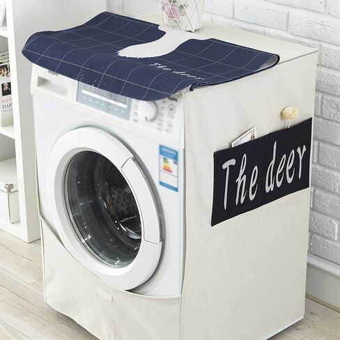 Appliance Dust Cover Washing Machine Cover,Fit for Most Front-loading Machine,Cover on 3 Sides-Maximum Protection，With Storage Bags Dust Cover for Home Appliances(B) in Kuwait