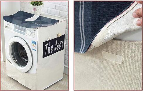 Appliance Dust Cover Washing Machine Cover,Fit for Most Front-loading Machine,Cover on 3 Sides-Maximum Protection，With Storage Bags Dust Cover for Home Appliances(B) in Kuwait