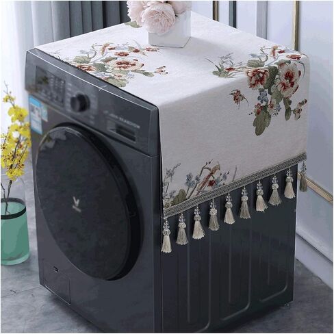 Appliance Dust Cover Multi-Purpose Washing Machine Cover，European-style Multi-Purpose Drum Washing Machine Cover，Red Festive Holiday Household Cover Towel Dust Cover for Home Appliances(C) in Kuwait