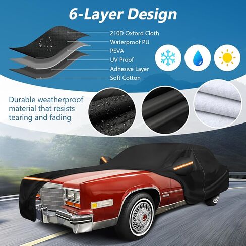 Custom Fit for Volkswagen Beetle Bug 2-Door 1960-1980 Sedan Car Cover Waterproof Heavy Duty All-Weather Protection with Door Zipper & Storage Bag in Kuwait