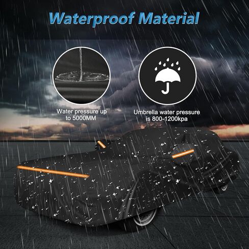 Custom Fit for Volkswagen Beetle Bug 2-Door 1960-1980 Sedan Car Cover Waterproof Heavy Duty All-Weather Protection with Door Zipper & Storage Bag in Kuwait