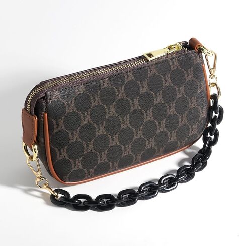 ZOOEASS Acrylic Purse Strap Black 14.5inch Oval Bag Chains Resin Handbag Strap DIY Replacement Purse Charm Chain Extender（G Black-37CM） in Kuwait