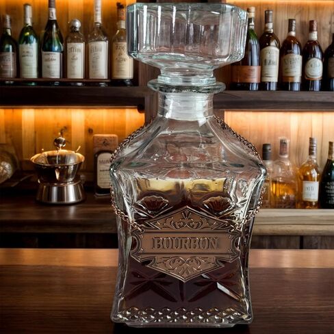 Decanter Tag with Adjustable Chain, Copper, 2.6 x 2 inches, Liquor Bottle Label (Bourbon tag) in Kuwait
