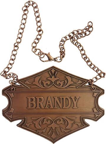 علامة decanter مع سلسلة قابلة للتعديل ، والنحاس ، 2.6 × 2 بوصة ، ملصق زجاجة الخمور (علامة بوربون) in Kuwait