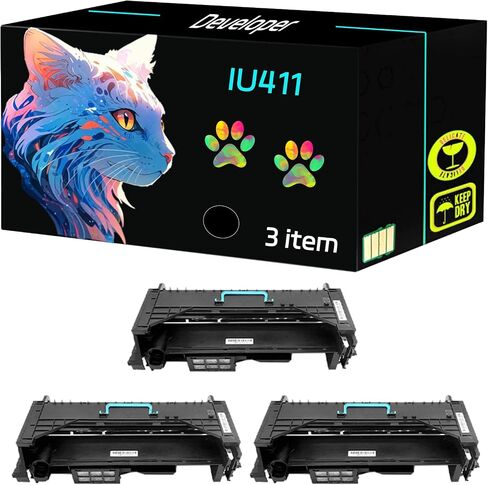 High Yield IU411 Developer Unit+Drum Unit Compatible for Konica Minolta Bizhub 223 283 363 423 36 42 Printers, Print Clearly (3 Pack Black) in Kuwait