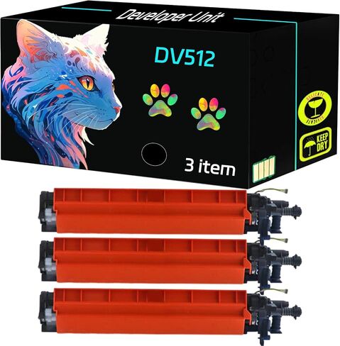 High Yield DV512 Developer Unit Compatible for Konica Minolta bizhub C284e C364 C364e C454 C454e C554 C554e Printers, Print Clearly (3 Pack Black) in Kuwait