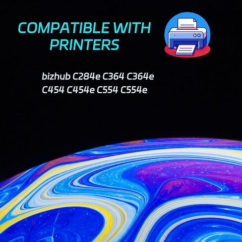 High Yield DV512 Developer Unit Compatible for Konica Minolta bizhub C284e C364 C364e C454 C454e C554 C554e Printers, Print Clearly (3 Pack Black) in Kuwait
