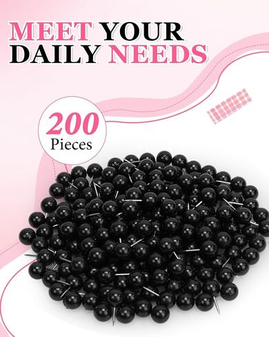 eZAKKA Map Push Pins, 200 Pcs Cute Push Pins for Cork Board Decorative Thumb Tacks for Photo Wall, Feature Wall, Travel Map, Bulletin Board, Office or Home, Light Pink in Kuwait