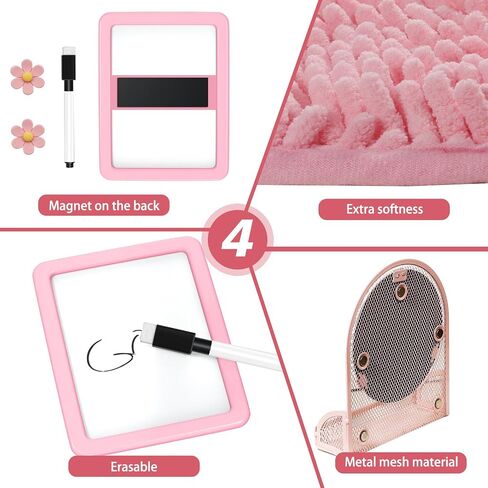 9 Pcs Locker Organizer Kit Includes Locker Shelf Rug Mirror Pen Holder Whiteboard with Marker and Nails Locker Decoration for Back to School Supplies (Blue) in Kuwait