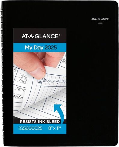 AT-A-GLANCE 2026 Appointment Book Planner, Daily, Four Person Group Planner, 8" x 11", Large, Quarter-Hourly, DayMinder, Black (G5600026) in Saudi Arabia