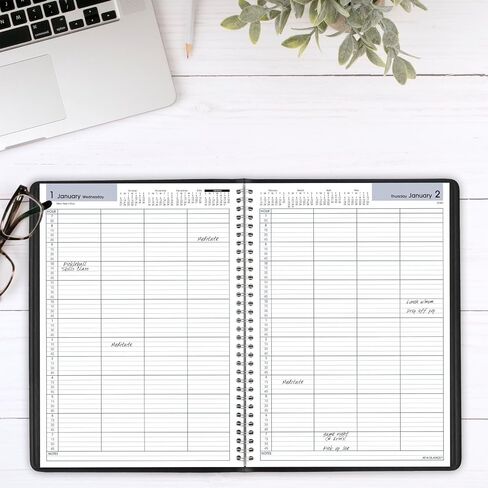 AT-A-GLANCE 2026 Appointment Book Planner, Daily, Four Person Group Planner, 8" x 11", Large, Quarter-Hourly, DayMinder, Black (G5600026) in Saudi Arabia
