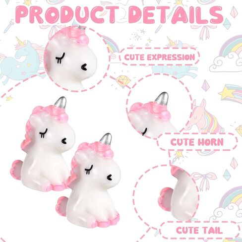 Barydat 120 PCS Micro Unicorn Miniature التماثيل المصغرة حديقة صغيرة يونيكورن دمية جنية حديقة الملحقات الطحلب MOSS MINI RESIN in Saudi Arabia