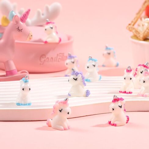 Barydat 120 PCS Micro Unicorn Miniature التماثيل المصغرة حديقة صغيرة يونيكورن دمية جنية حديقة الملحقات الطحلب MOSS MINI RESIN in Saudi Arabia