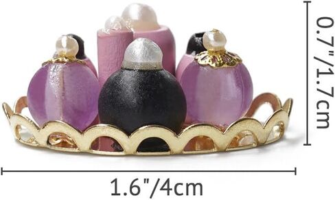 Odoria 1/12 Miniature Perfume Tray Dollhouse Decoration Accessories ، Pink in Saudi Arabia