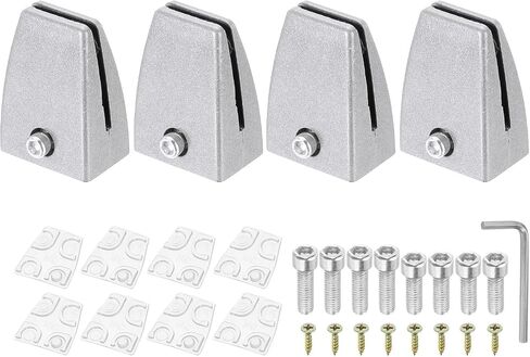 Patikil 1.7x1.3x2.4 "Desk Divider Support Clamp ، 4 PCS Aluminium Desk Shield Clamp Clamp DistiDy Clamp Clamp Sneeze Clamp Bracket for Office Home Desk in Kuwait