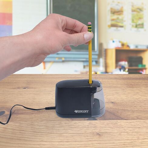 Westcott iPoint Duo™ Dual-Powered Battery & Electric Pencil Sharpener, Blue in Saudi Arabia