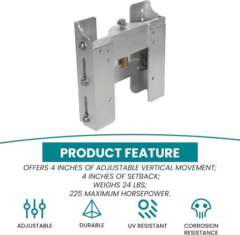 ECOTRIC 4'' Adjustable Set Back Jack Plate Outboard Boat Aluminum New Jack Plate Factory Style in Kuwait