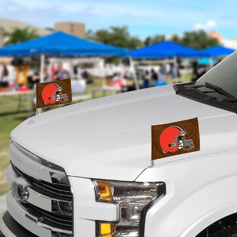 أعلام سيارة FANMATS 61859 Buffalo Bills Ambassador - عبوتان من أعلام السيارات الصغيرة، 4 بوصة × 6 بوصة، مثالية للغطاء أو صندوق السيارة in Saudi Arabia