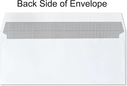 500#10 Custom Printed Envelopes, White, Single Left Window, Self Seal, Security Tinted, Text and Logo Customization, Size 4-1/8 x 9-1/2 Inches, 24 LB in Kuwait