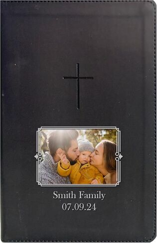 كتاب Printualist Personalized Gift Bible مع نص وصور مخصصة ، NLT ، Pink/Dark Brown Tutone ، إصدار ترجمة للحياة المعيش in Kuwait