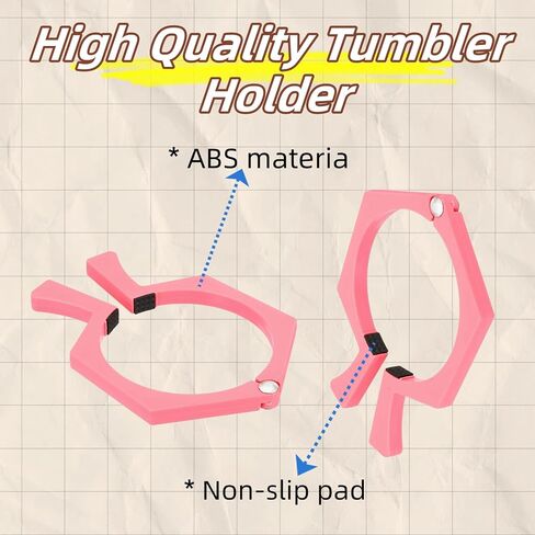2PCS Tumbler Holder Tumbler Clamp for Sublimation,Pinch Tumbler Clamp Perfect,Tumbler Clamp Sublimation Tools for 20 Oz Cups Skinny Straight Tumblers(Pink)-SATONBEYI in Kuwait