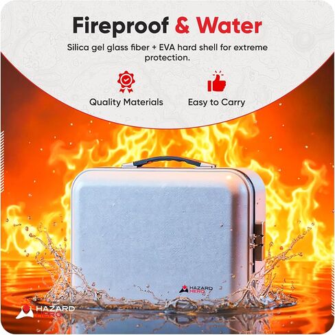 Fireproof Document Bag, 12 Multi Layer Important Document Organizer, Fireproof Bag Safe Storage Portable File Organizer with Lock, Waterproof Safe Organizer for Legal Files, Laptop, and More in Saudi Arabia