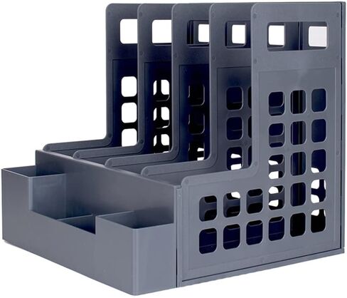 رف كتاب Simple Book Stand 4 Grid Five Frame سطح مكتب مربع تخزين رف رف تخزين الطالب لمكتب تخزين المكتب مجلة تخزين ملفات الكتب وأغطية الكتب (أ) in Kuwait