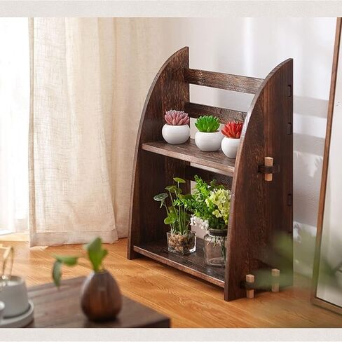 Bookshelf Desktop Retro Bookshelf Study Independent Bookcase Bedroom Office Multifunctional Storage Rack Living Room Display Rack Bookcase in Saudi Arabia